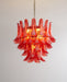 Crimson Glass Petals Chandelier - Simprolos