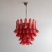 Crimson Glass Petals Chandelier - Simprolos