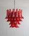 Crimson Glass Petals Chandelier - Simprolos