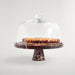 Crimson Marquina Marble Pedestal Tray - Simprolos