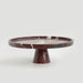 Crimson Marquina Marble Pedestal Tray - Simprolos