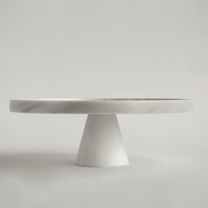 Crimson Marquina Marble Pedestal Tray - Simprolos