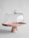 Crimson Marquina Marble Pedestal Tray - Simprolos