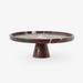 Crimson Marquina Marble Pedestal Tray - Simprolos