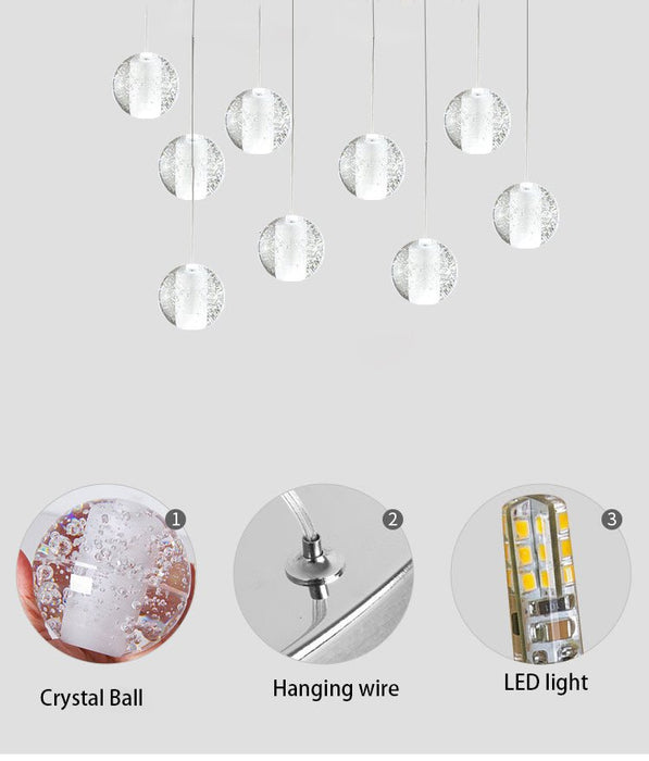 Crystal Bubbles Balls Pendant Lamp - Simprolos