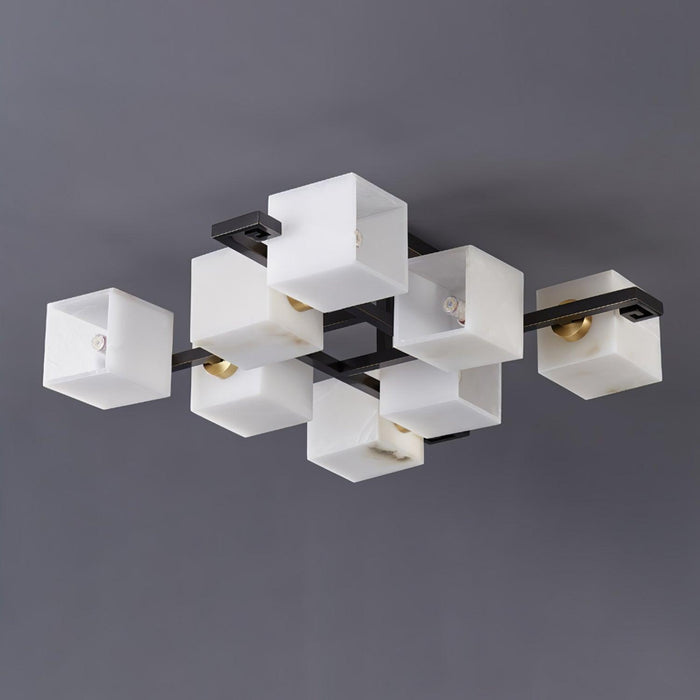 Cubist Alabaster Cluster Ceiling Lamp - Simprolos