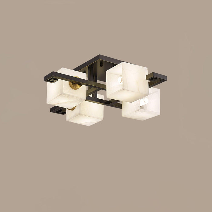 Cubist Alabaster Cluster Ceiling Lamp - Simprolos