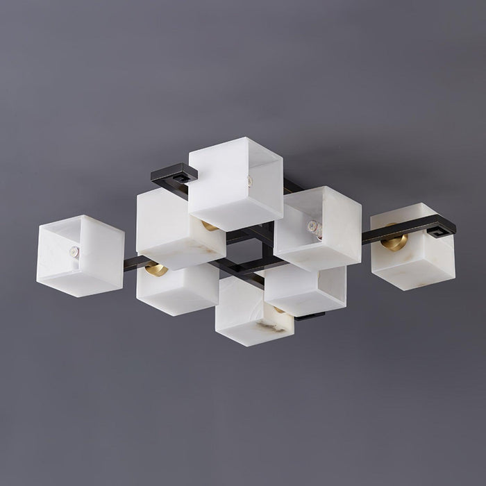 Cubist Alabaster Cluster Ceiling Lamp - Simprolos