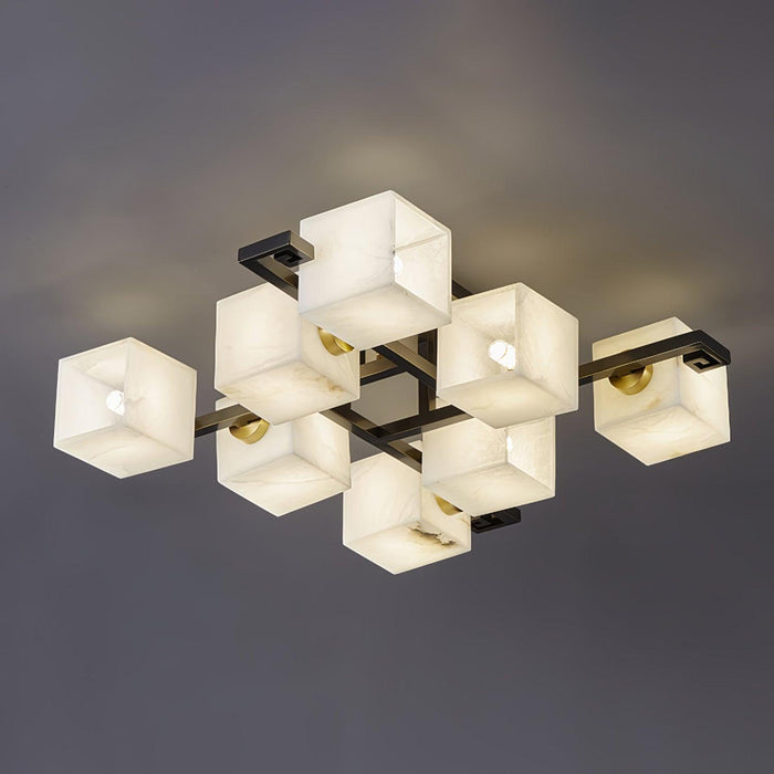 Cubist Alabaster Cluster Ceiling Lamp - Simprolos