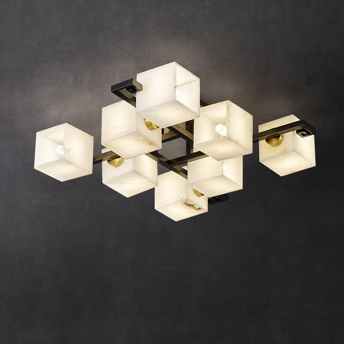 Cubist Alabaster Cluster Ceiling Lamp - Simprolos