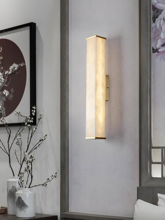 Cuboid Alabaster Wall Light - Simprolos