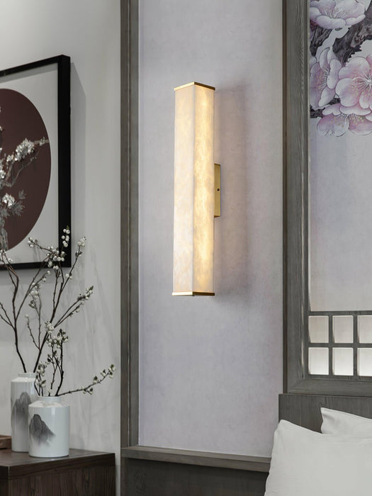 Cuboid Alabaster Wall Light - Simprolos