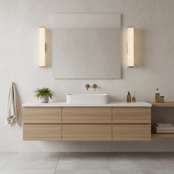 Cuboid Alabaster Wall Light - Simprolos