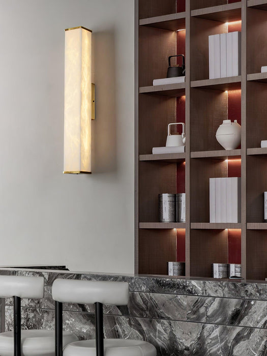 Cuboid Alabaster Wall Light - Simprolos