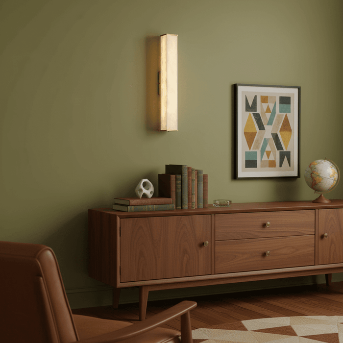 Cuboid Alabaster Wall Light - Simprolos