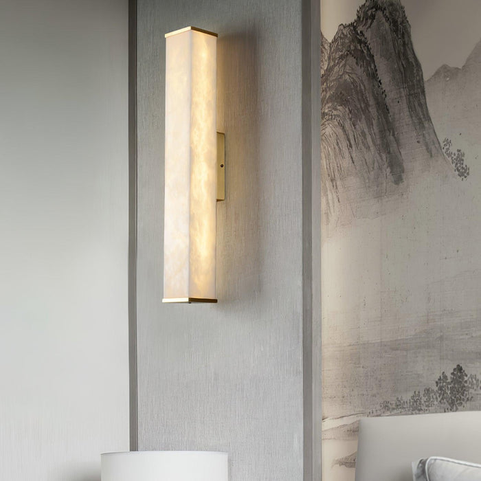 Cuboid Alabaster Wall Light - Simprolos