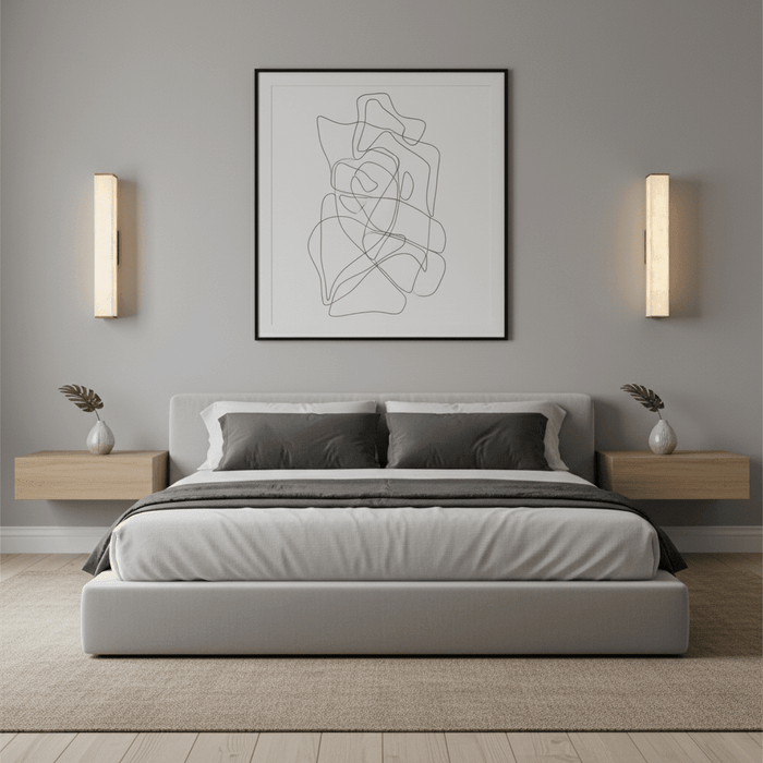 Cuboid Alabaster Wall Light - Simprolos
