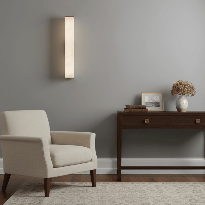 Cuboid Alabaster Wall Light - Simprolos