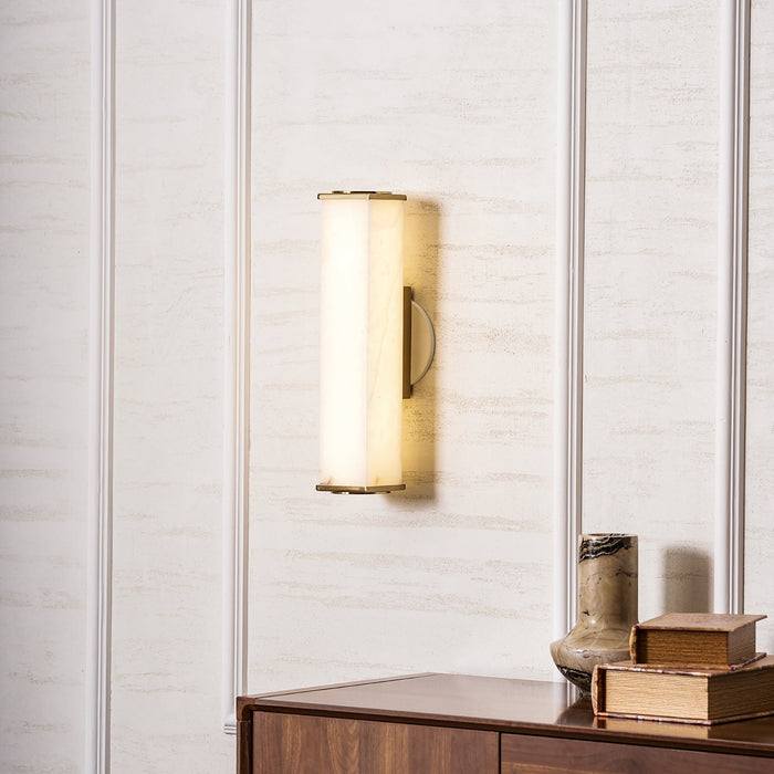 Cuboid Alabaster Wall Light - Simprolos
