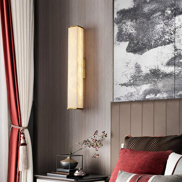 Cuboid Alabaster Wall Light - Simprolos