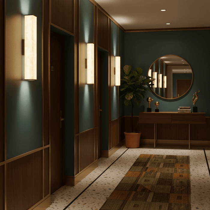 Cuboid Alabaster Wall Light - Simprolos