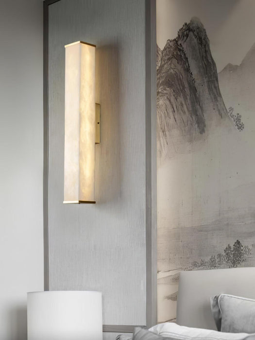 Cuboid Alabaster Wall Light - Simprolos