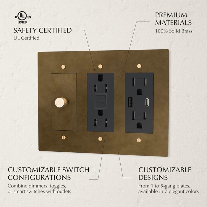 Custom Brass Light Switch (Build Your Own) - Simprolos