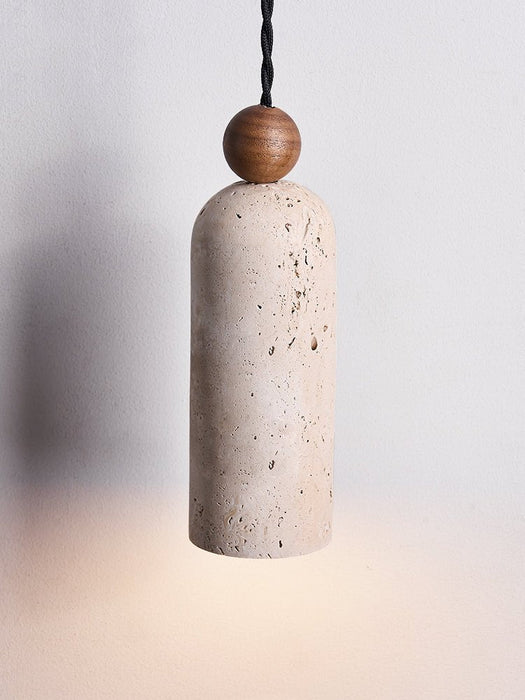 Cylinder Wood Bead Pendant Light - Simprolos