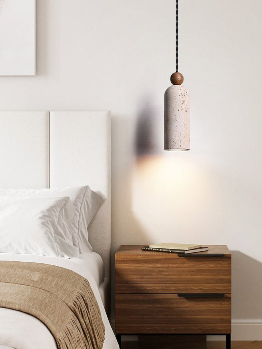 Cylinder Wood Bead Pendant Light - Simprolos