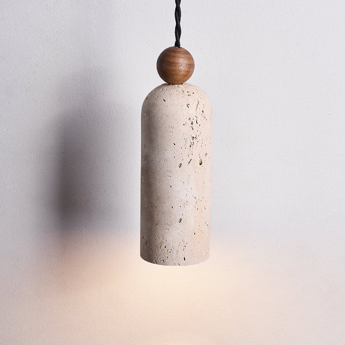 Cylinder Wood Bead Pendant Light - Simprolos