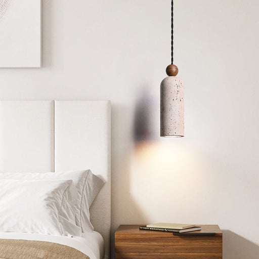 Cylinder Wood Bead Pendant Light - Simprolos