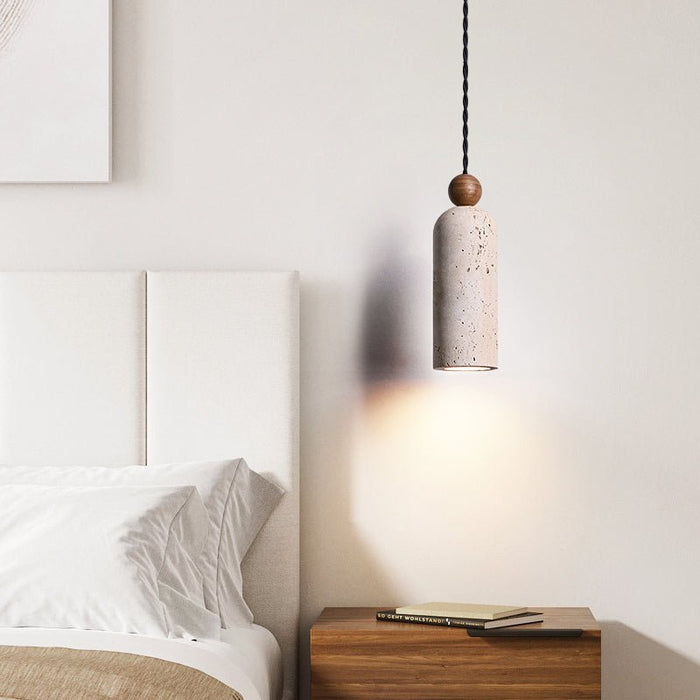 Cylinder Wood Bead Pendant Light - Simprolos