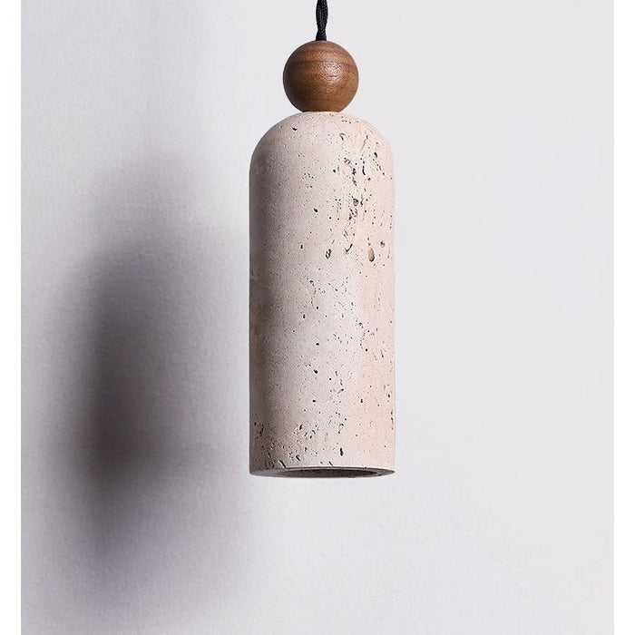 Cylinder Wood Bead Pendant Light - Simprolos