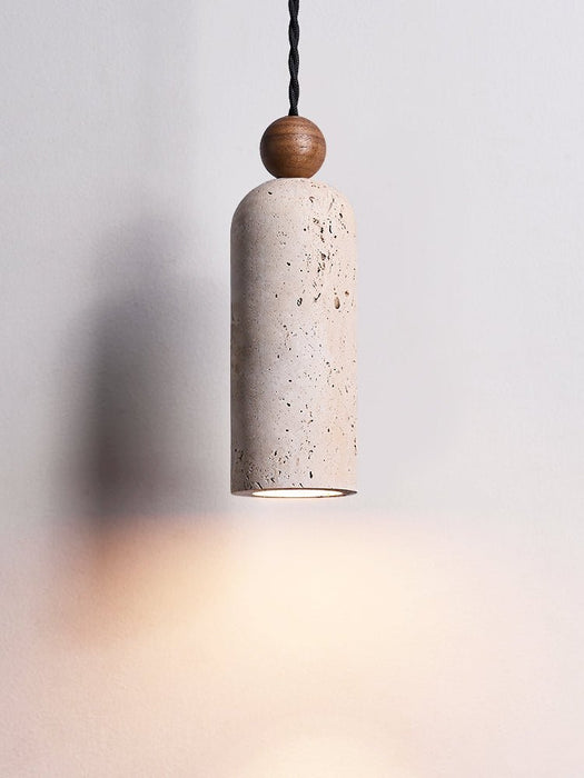 Cylinder Wood Bead Pendant Light - Simprolos