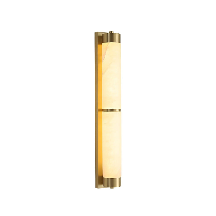 Cylindra Alabaster Brass Wall Light - Simprolos