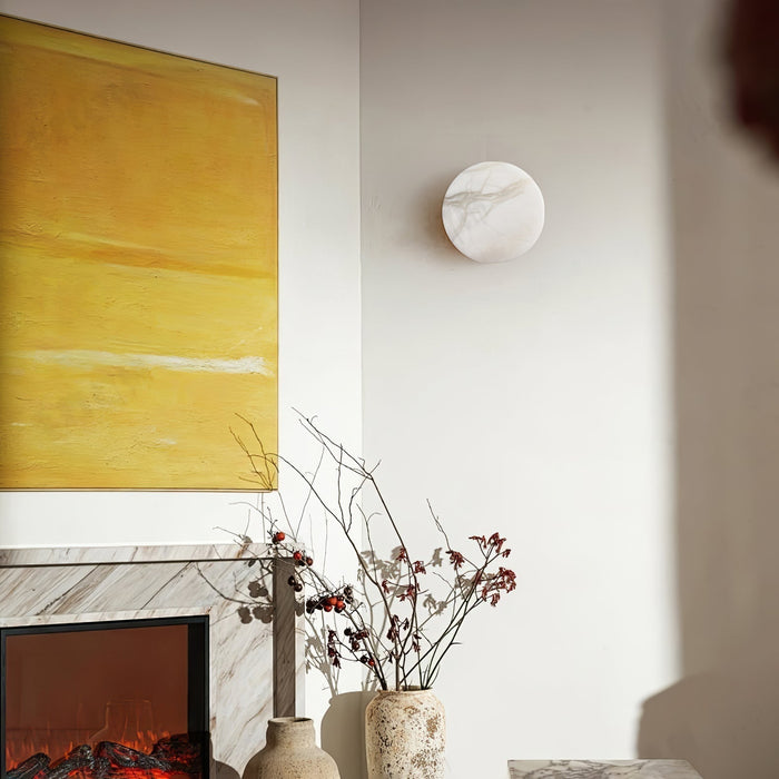 Cylindrical Alabaster Wall Light - Simprolos