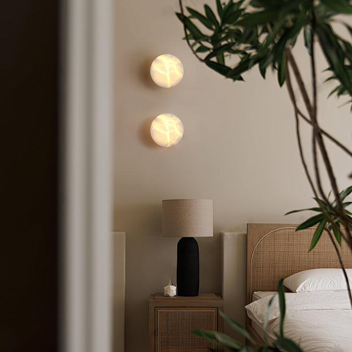 Cylindrical Alabaster Wall Light - Simprolos
