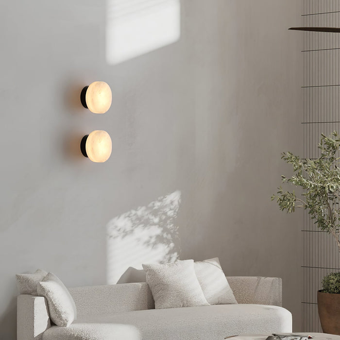 Cylindrical Alabaster Wall Light - Simprolos