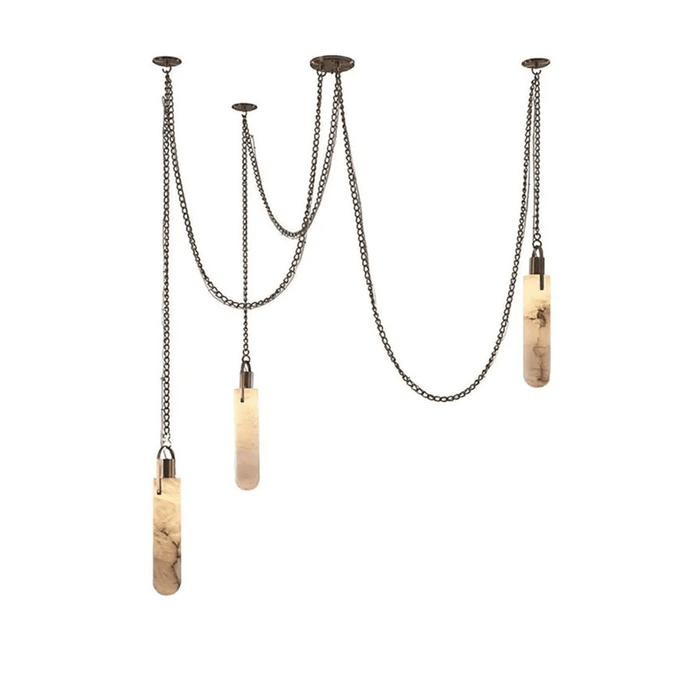 Cylindrical Cluster Alabaster Chandelier - Simprolos