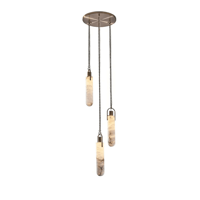 Cylindrical Cluster Alabaster Chandelier - Simprolos