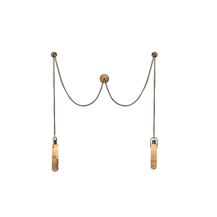 Cylindrical Cluster Alabaster Chandelier - Simprolos