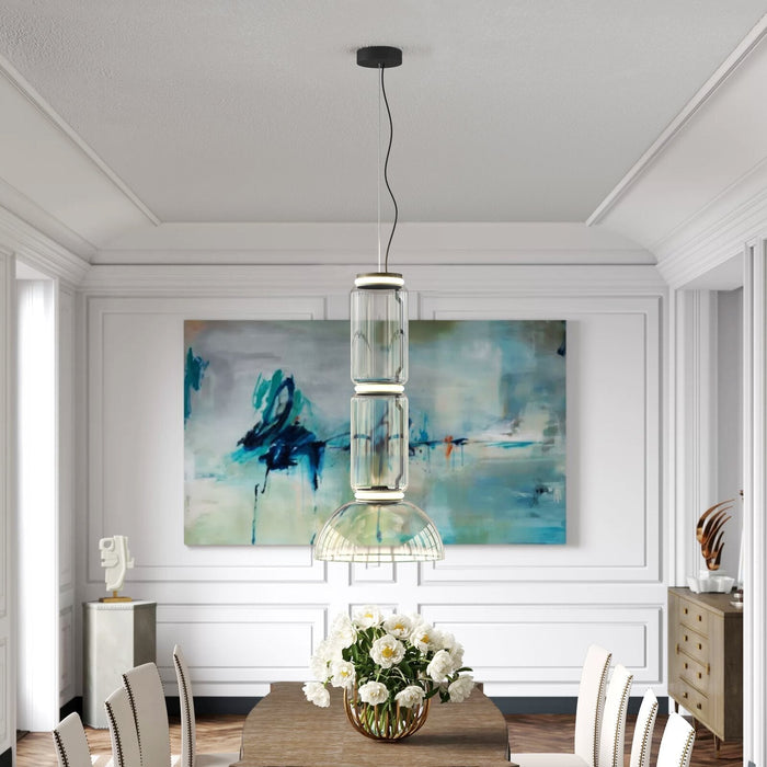 Cylindrical LED Pendant Light Simprolos