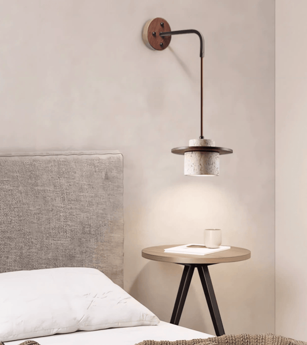 Cylindrical Stone Sconce - Simprolos