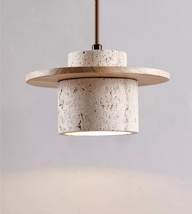 Cylindrical Stone Sconce - Simprolos