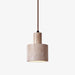 Cylindrical Travertine Pendant Lamp - Simprolos