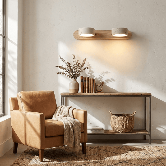Travertine Duo Wall Light Simprolos