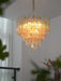 Golden Amber Glass Chandelier Vakkerlight