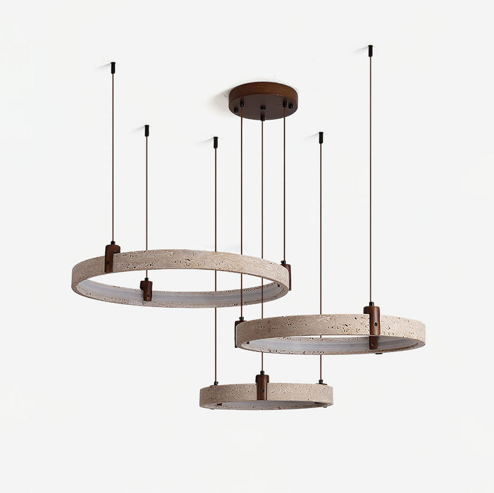 Celestial Orbit Travertine Chandelier Simprolos