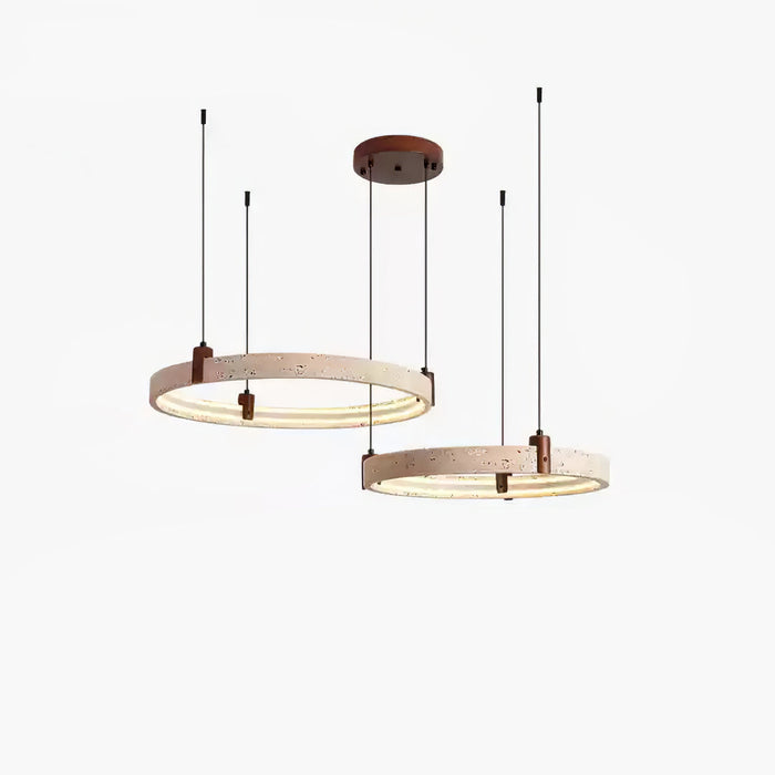 Celestial Orbit Travertine Chandelier Simprolos