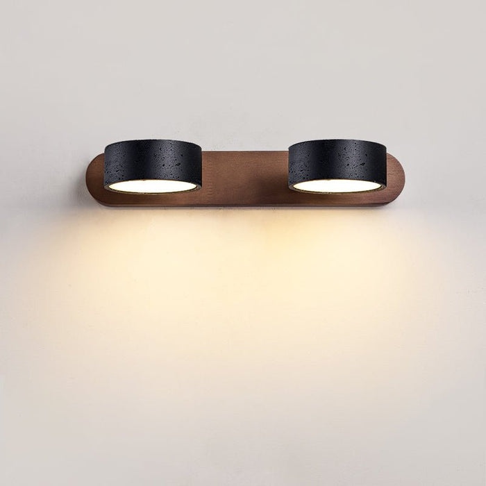 Black Travertine Duo Wall Light Simprolos